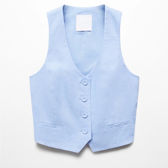 Mango Linen suit waistcoat - Picture 1 of 7